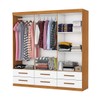 Guarda-Roupa Solteiro Denver 6 Portas 6 Gavetas Cinamomo/Branco - Carioca Móveis