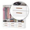 Guarda-Roupa Solteiro Denver 6 Portas 6 Gavetas com Espelho Branco - Carioca Móveis