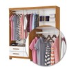 Guarda-Roupa Solteiro Denver 6 Portas 6 Gavetas com Espelho 22121 Cinamomo/Branco - Carioca Móveis