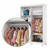 Guarda-Roupa Solteiro Genova 4 Portas 2 Gavetas com Espelho 22113 Branco - Carioca Móveies