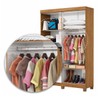 Guarda-Roupa Solteiro Genova 4 Portas 2 Gavetas com Espelho 22113 Cinamomo/Branco - Carioca Móveies