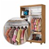 Guarda-Roupa Solteiro Genova 4 Portas 2 Gavetas com Espelho 22113 Cinamomo/Off White - Carioca Móveies