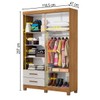 Guarda-Roupa Solteiro Genova 4 Portas 2 Gavetas com Espelho 22113 Cinamomo/Off White - Carioca Móveis