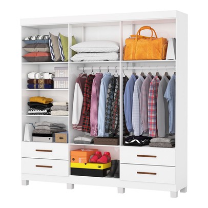 Guarda-Roupa Casal Genova 6 Portas 4 Gavetas 22110 Branco - Carioca Móveis