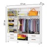 Guarda-Roupa Casal Genova 6 Portas 4 Gavetas com Espelho 22111 Branco - Carioca Móveis
