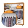 Guarda-Roupa Casal Genova 6 Portas 4 Gavetas com Espelho 22111 Cinamomo/Branco - Carioca Móveis