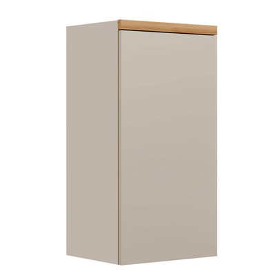 Armário Aéreo Cozinha 40 Cm Allure 1 Porta 1 Prateleira Jequitibá/Gris - Linea Brasil