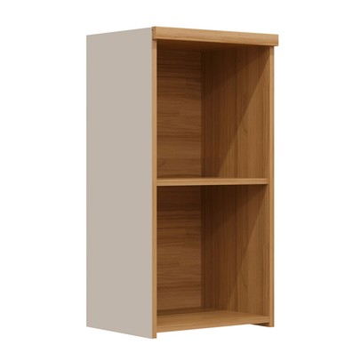 Armário Aéreo Cozinha 40 Cm Allure 1 Porta 1 Prateleira Jequitibá/Gris - Linea Brasil