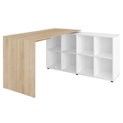 Escritório Completo Nero Carvalho/Branco - Artany Móveis