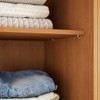Closet Luna 2 Gavetas 7 Prateleiras Creme/Freijó - Politorno