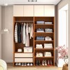 Closet Luna 2 Gavetas 7 Prateleiras Creme/Freijó - Politorno