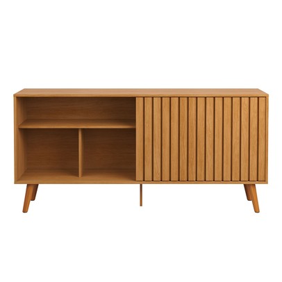 Balcão Buffet Duna 2 Portas Ripado Nature - Tebarrot