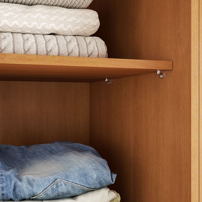 Guarda-Roupa Casal Luna 6 Portas 4 Gavetas Creme/Freijó - Politorno