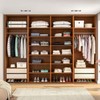 Closet Luna 4 Gavetas 14 Prateleiras Creme/Freijó - Politorno