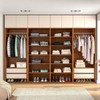 Closet Luna 4 Gavetas 14 Prateleiras Creme/Freijó - Politorno