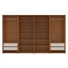 Closet Luna 4 Gavetas 10 Prateleiras Creme/Freijó - Politorno