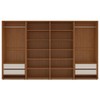 Guarda-Roupa Casal Luna 8 Portas 4 Gavetas Creme/Freijó - Politorno