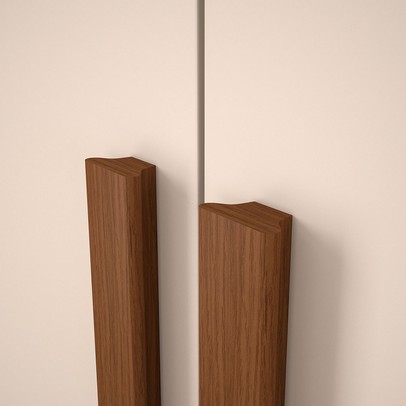 Guarda-Roupa Casal Luna 8 Portas 4 Gavetas Creme/Freijó - Politorno