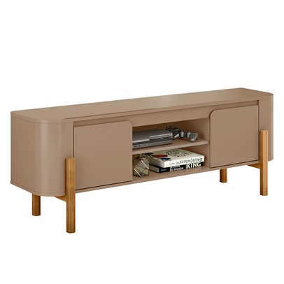 Rack para TV Até 65 Polegadas Camburi 2 Portas 1 Prateleira Fendi - Móveis Bechara