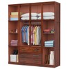 Guarda-Roupa Casal North 10 Portas 3 Gavetas com Espelho Madeira Maciça Mogano - Pnr Móveis