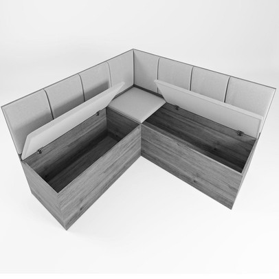 Canto Alemão Victor com 2 Cadeiras Mel/Veludo Preto - Viero Móveis