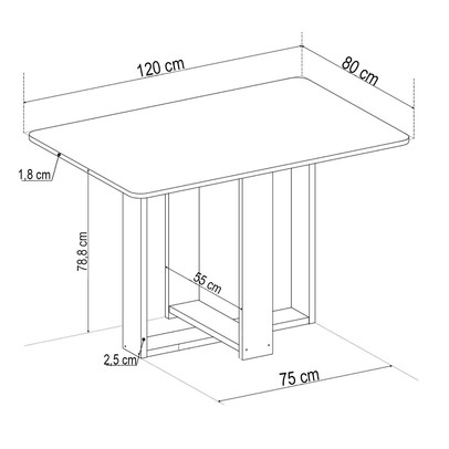 Canto Alemão Victor com 2 Cadeiras Mel/Cinza/Veludo Cinza - Viero Móveis