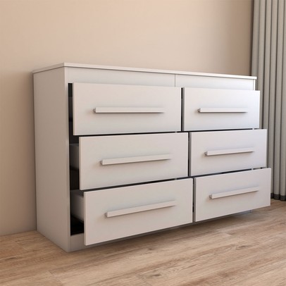 Cômoda Europa 6 Gavetas 100% Mdf Branco - Panorama Móveis