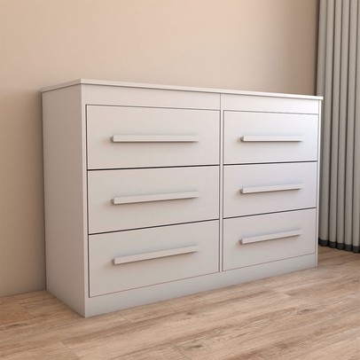 Cômoda Europa 6 Gavetas 100% Mdf Branco - Panorama Móveis