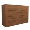 Cômoda Europa 6 Gavetas 100% Mdf Nogueira - Panorama Móveis