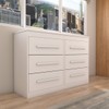 Guarda-Roupa Solteiro Europa 4 Portas e Cômoda 6 Gavetas Branco - Panorama Móveis