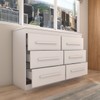 Guarda-Roupa Solteiro Europa 4 Portas e Cômoda 6 Gavetas Branco - Panorama Móveis