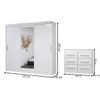 Guarda-Roupa Casal Europa 3 Portas 2 Gavetas e Cômoda 6 Gavetas 100% Mdf com Espelho Branco - Panorama Móveis