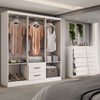 Guarda-Roupa Solteiro Europa 6 Portas 2 Gavetas e Cômoda 6 Gavetas Branco - Panorama Móveis