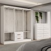 Guarda-Roupa Solteiro Europa 6 Portas 2 Gavetas e Cômoda 6 Gavetas Branco - Panorama Móveis