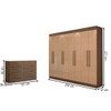 Guarda-Roupa Casal Europa 8 Portas 4 Gavetas e Cômoda 6 Gavetas 100% Mdf Castanho/Nude - Panorama Móveis