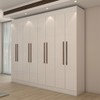 Guarda-Roupa Casal Europa 8 Portas 4 Gavetas e Cômoda 6 Gavetas 100% Mdf Branco - Panorama Móveis