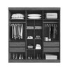 Guarda-Roupa Casal Darwin 6 Portas 4 Gavetas 100% Mdf Off White/Nogueira - Doripel Móveis