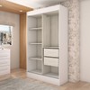 Guarda-Roupa Solteiro Europa 2 Portas 2 Gavetas e Cômoda 6 Gavetas Branco - Panorama Móveis