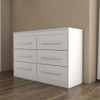Guarda-Roupa Solteiro Europa 4 Portas 3 Gavetas e Cômoda 6 Gavetas Branco - Panorama Moveis