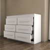 Guarda-Roupa Solteiro Europa 4 Portas 3 Gavetas e Cômoda 6 Gavetas Branco - Panorama Moveis