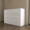 Guarda-Roupa Solteiro Europa 6 Portas 2 Gavetas e Cômoda 6 Gavetas 100% Mdf Branco - Panorama Móveis