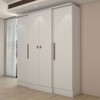 Guarda-Roupa Casal Europa 4 Portas 2 Gavetas e Cômoda 6 Gavetas Branco - Panorama Móveis