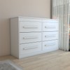 Guarda-Roupa Casal Europa 4 Portas 2 Gavetas e Cômoda 6 Gavetas Branco - Panorama Móveis