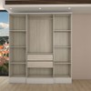 Guarda-Roupa Casal Europa 4 Portas 2 Gavetas e Cômoda 6 Gavetas Branco - Panorama Móveis