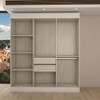 Guarda-Roupa Casal Europa 6 Portas 2 Gavetas e Cômoda 6 Gavetas 100% Mdf Branco - Panorama Móveis