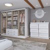 Guarda-Roupa Casal Europa 8 Portas 4 Gavetas e Cômoda 6 Gavetas com Espelho Branco - Panorama Móveis