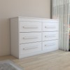 Guarda-Roupa Casal Europa 6 Portas 2 Gavetas com Cômoda 6 Gavetas 100% Mdf Branco - Panorama Móveis