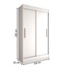 Guarda-Roupa Solteiro Europa 2 Portas 2 Gavetas Branco - Panorama Móveis