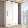 Guarda-Roupa Solteiro Europa 2 Portas 2 Gavetas Branco - Panorama Móveis