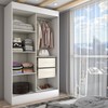 Guarda-Roupa Solteiro Europa 2 Portas 2 Gavetas Branco - Panorama Móveis
